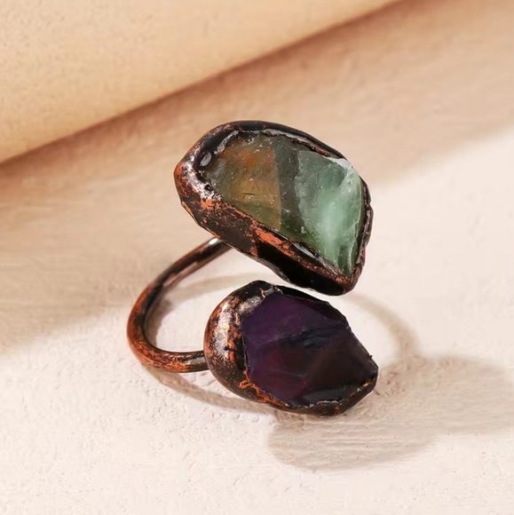 Raw Crystal Copper Ring - Picture 9 of 15